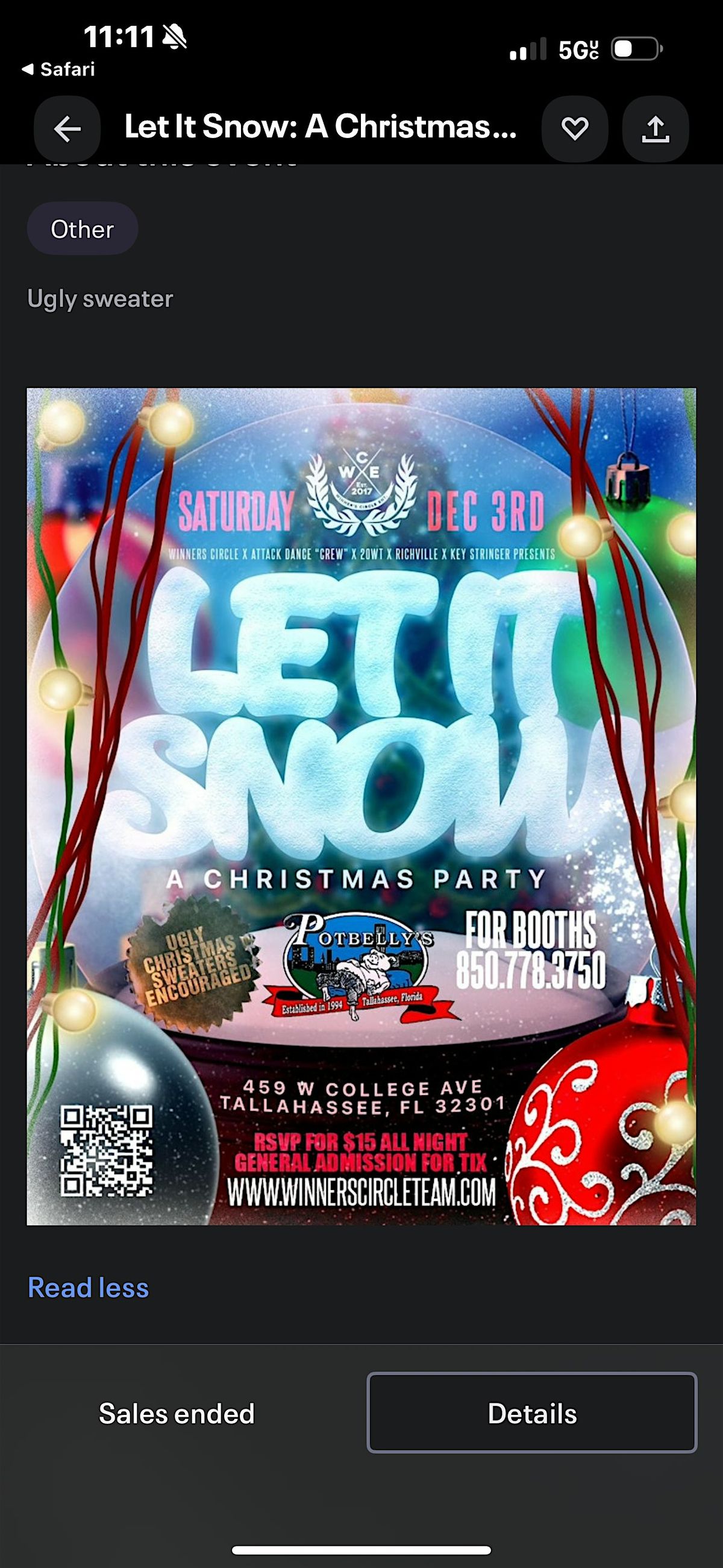 Let It Snow; A Christmas Party