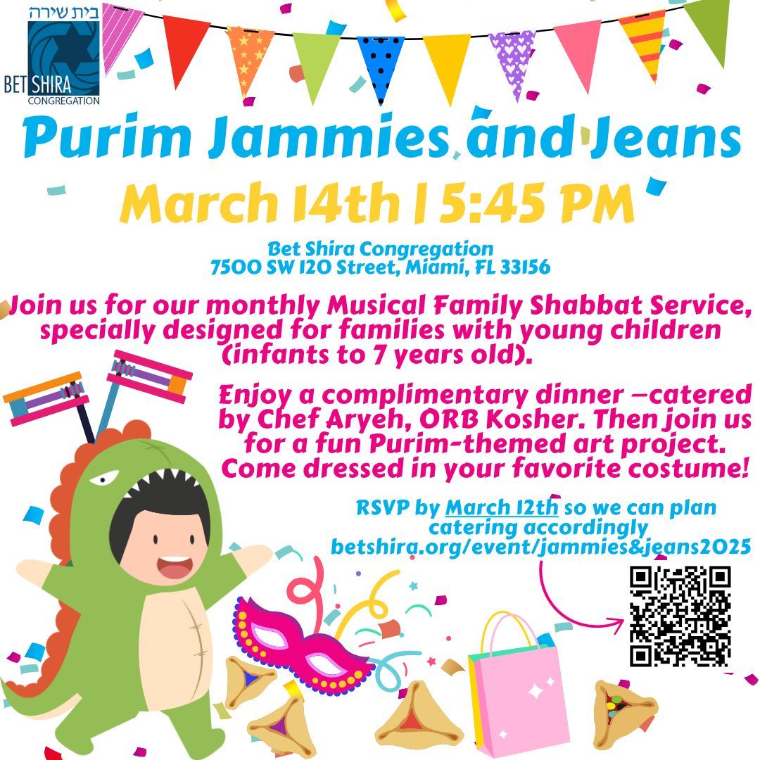 Purim Jammies and Jeans 