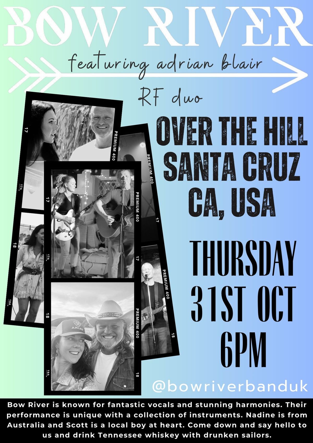 Bow River - Over the hill - Thursday 31st October 6pm