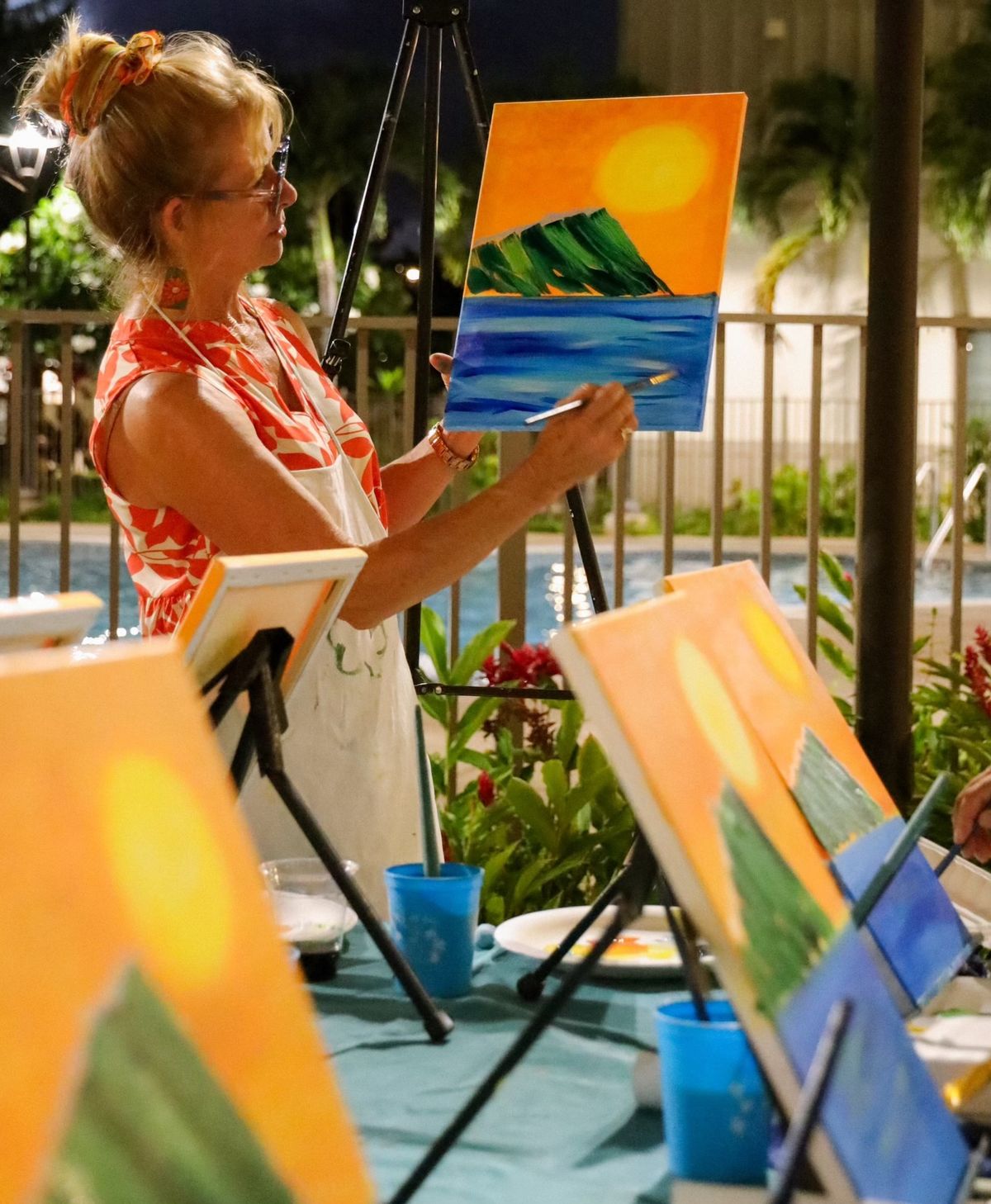 Paint P\u0101\u02bbina, Paint and Sip @ The Residence Inn by Marriott Kapolei Oahu