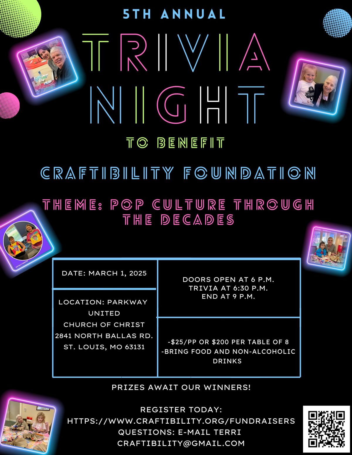 5th Annual Trivia Night - Craftibility Fundraiser 