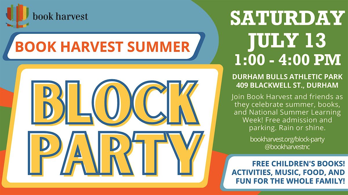 Book Harvest's Summer Block Party