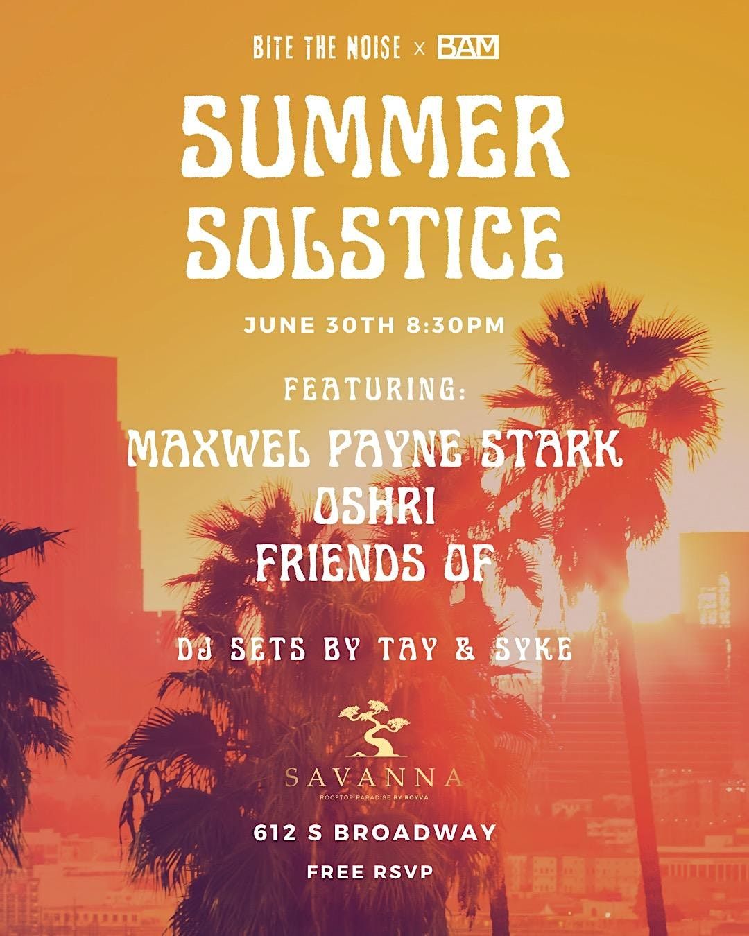 SUMMER SOLSTICE ROOFTOP PARTY DTLA, 612 S Broadway, Los Angeles, 30