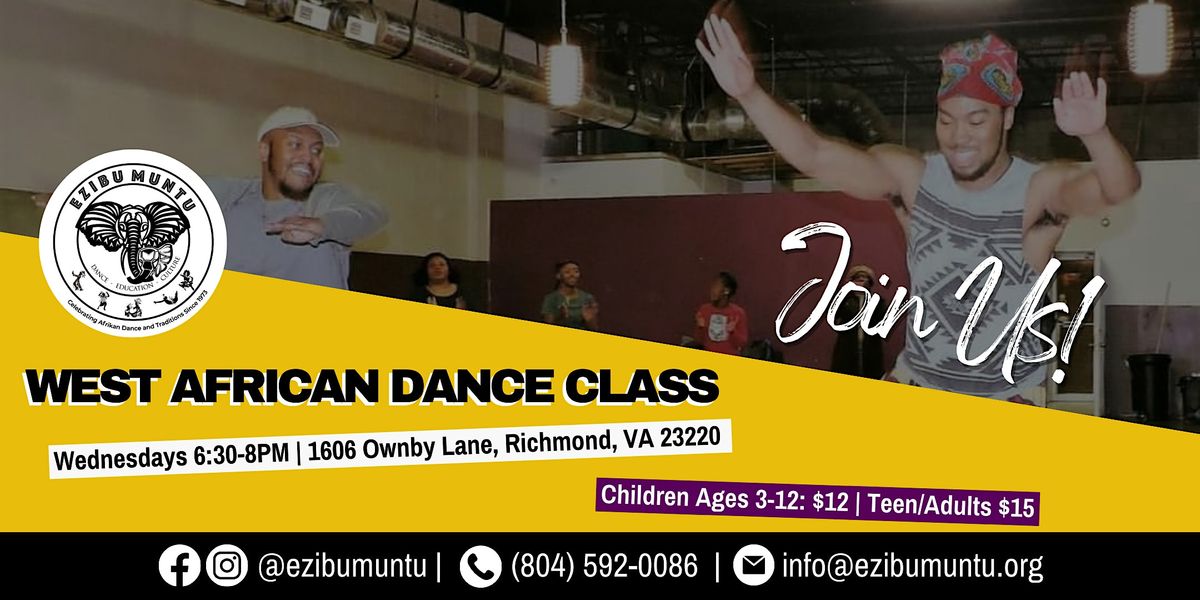 Ezibu Muntu's Weekly West African Dance Class