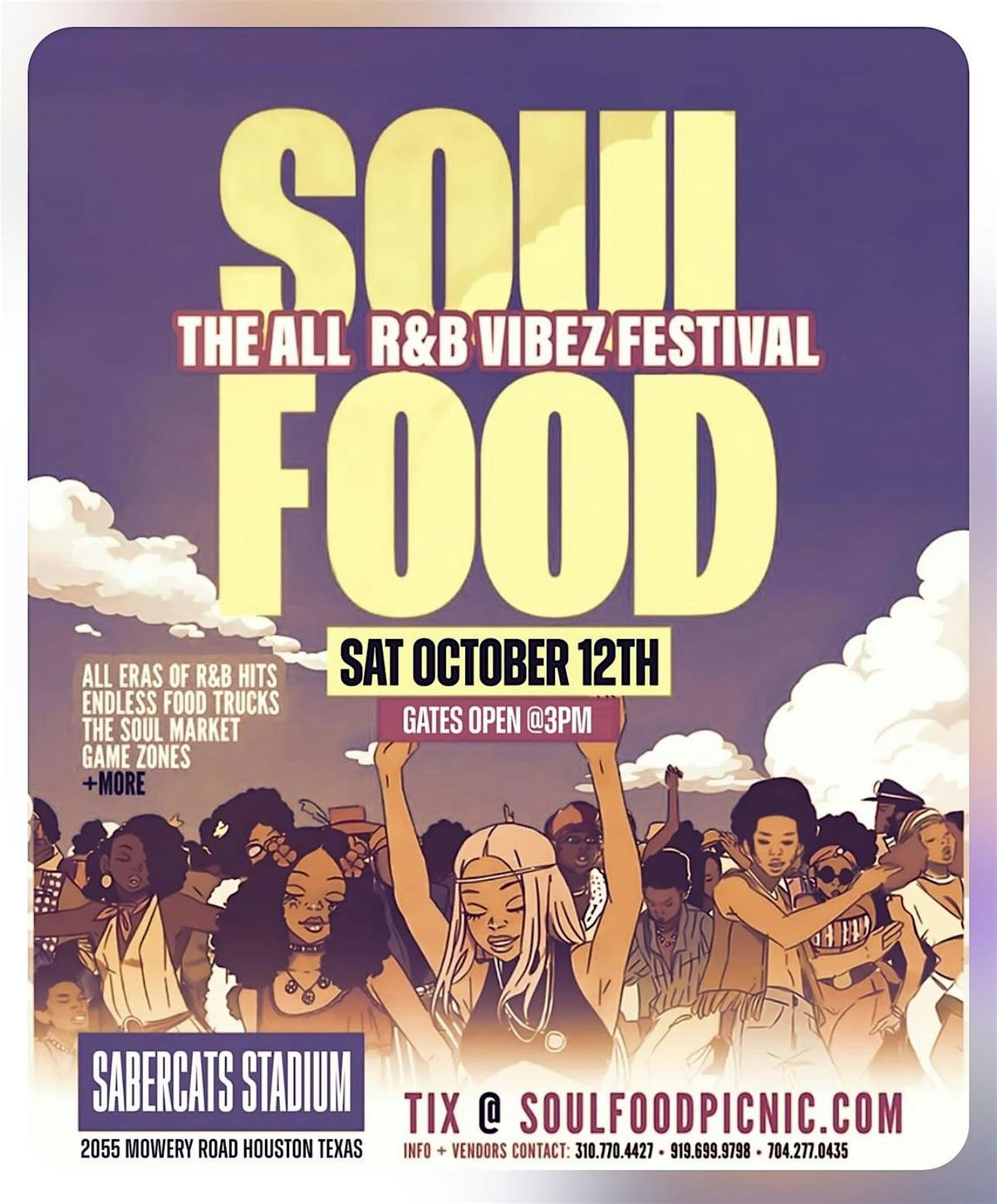 SOUL FOOD: THE R&B PICNIC + FESTIVAL IN HOUSTON TEXAS OCTOBER 12TH