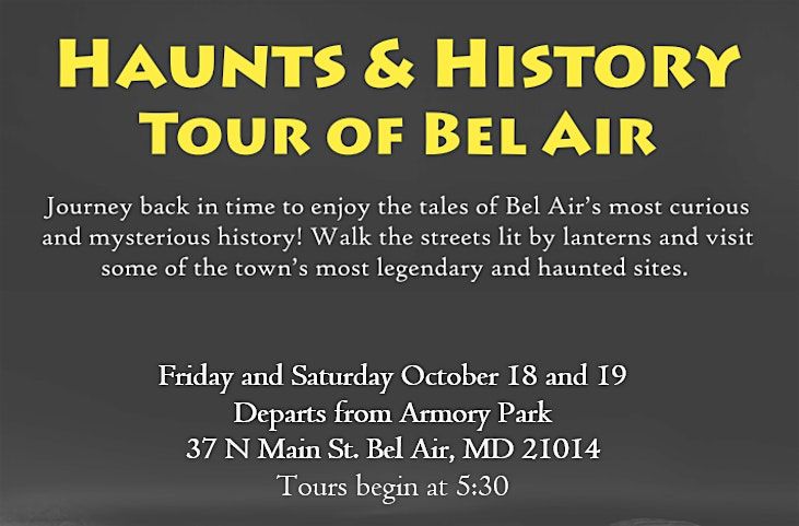 8th Annual Haunts and History Tour October 18