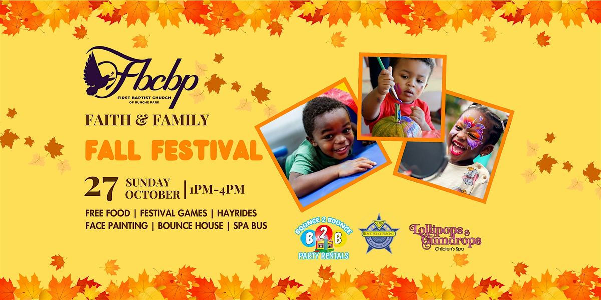 Free Community Event: 2024 Faith and Family Fall Festival