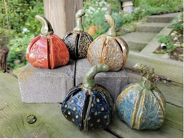 Handbuilt Textured Mini Pumpkins @ Petrichor Collective