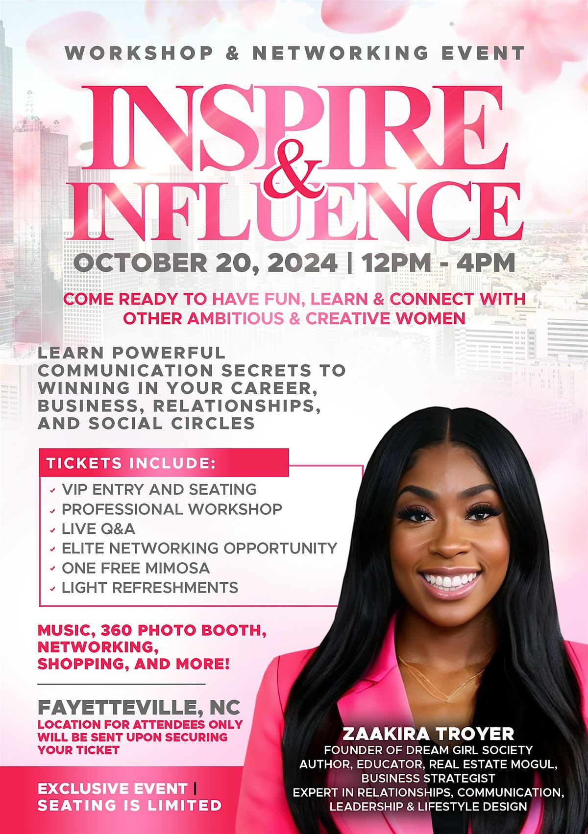 Inspire & Influence Workshop and Networking Event | For Ambitious and Creative Women