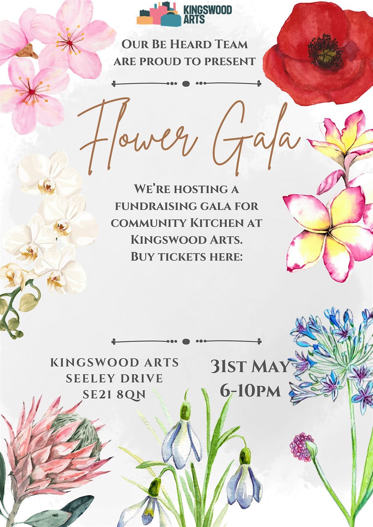 Kingswood Arts Flower Gala Fundraiser