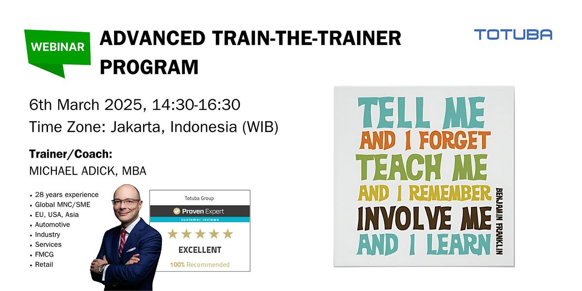 Webinar: Advanced Train-The-Trainer Program.