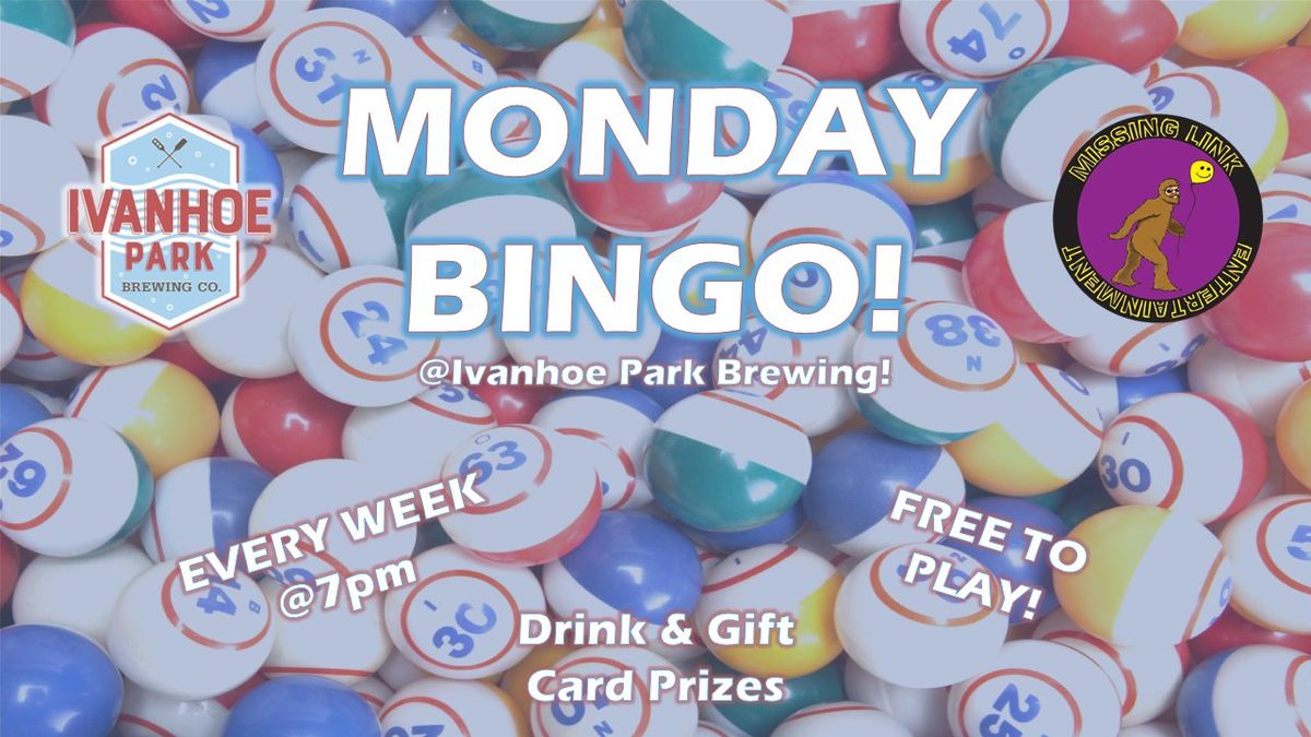 Monday BINGO @Ivanhoe Park Brewing