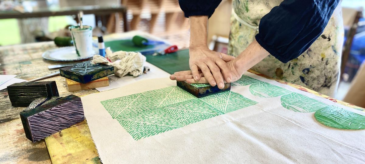Beginner's Block Printing Workshop - Design a Tea Towel