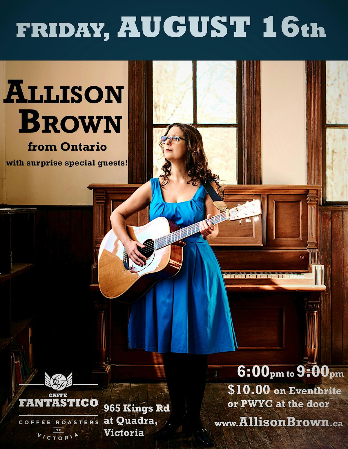 Allison Brown at Caffe Fantastico, Friday, August 16th