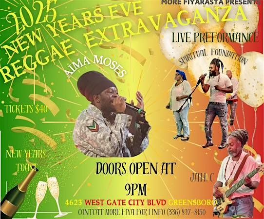 New Year\u2019s Eve Reggae Extravaganza ( 9pm- 2am )