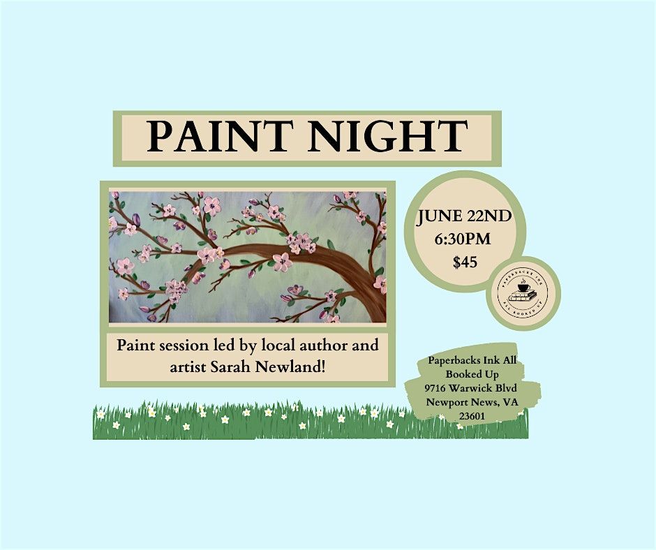 Paint Night with Sarah Newland at Paperbacks Ink | All Booked Up