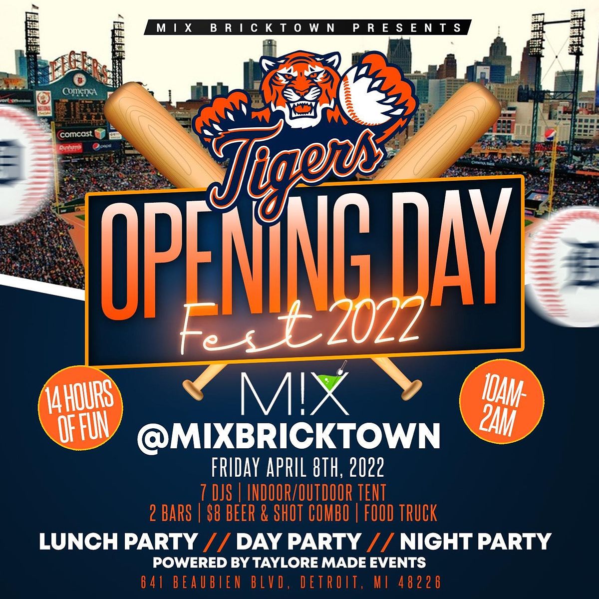 OPENING DAY FEST 2022 AT M!X Bricktown, MIX Bricktown, Detroit, 8 April