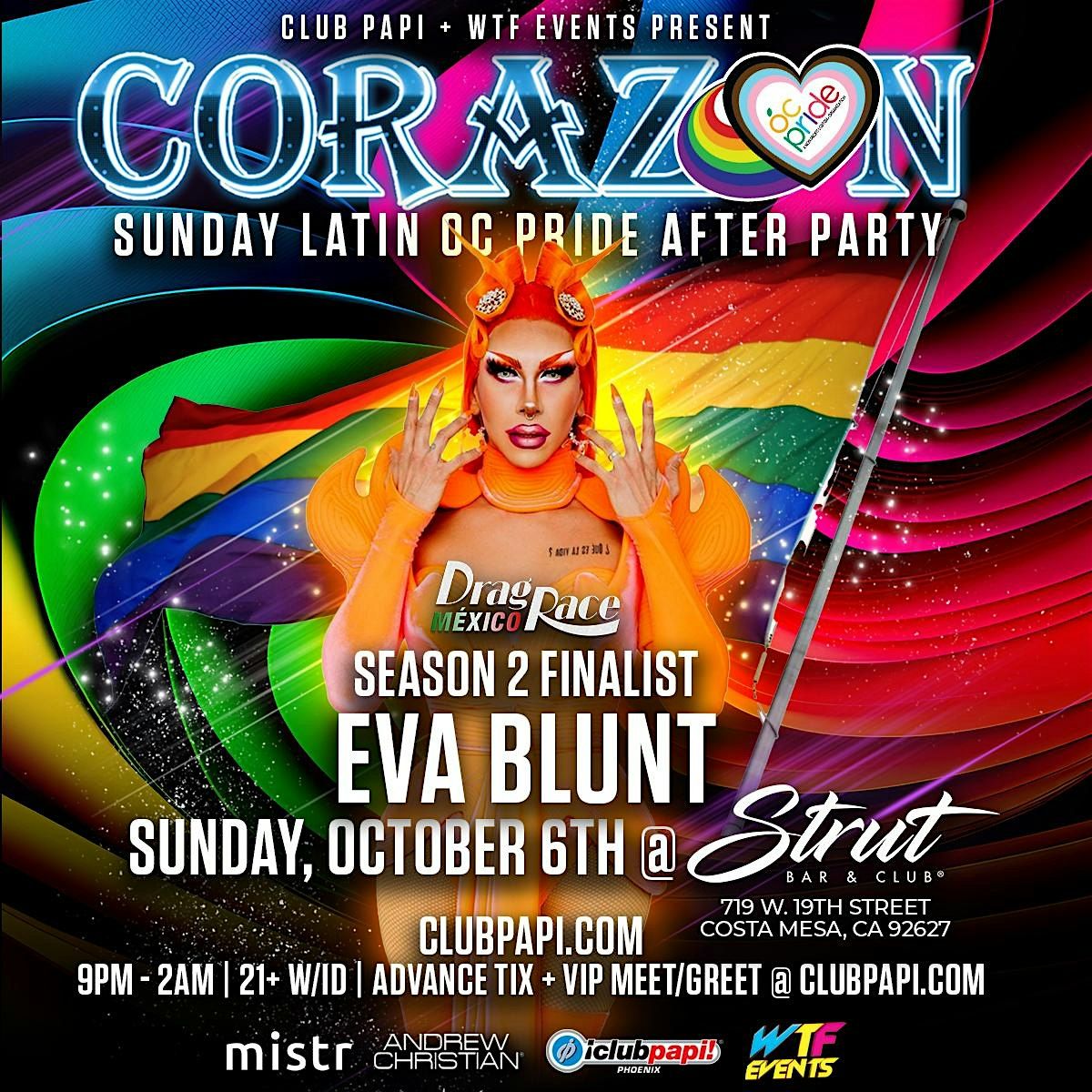 Club Papi OC Pride Sunday CORAZON w\/RPDR Mexico Finalist EVA BLUNT LIVE!