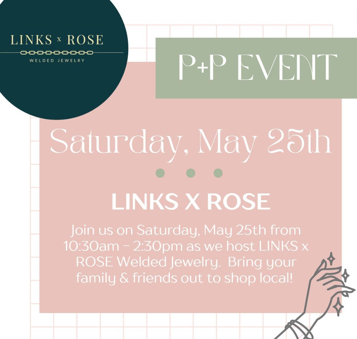 LINKS X ROSE Welded Jewelry @ Purpose + Passion Boutique