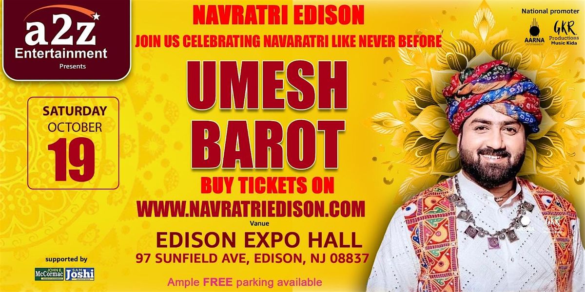 Garba with Umesh Barot at the famous Edison Expo Center New Jersey