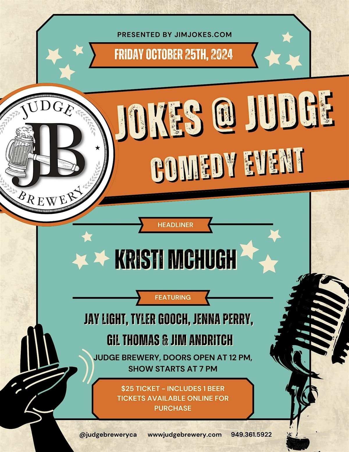 Jokes @ Judge - October 25th, 2024