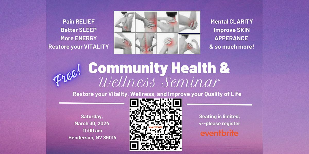 Community Health & Wellness  Seminar