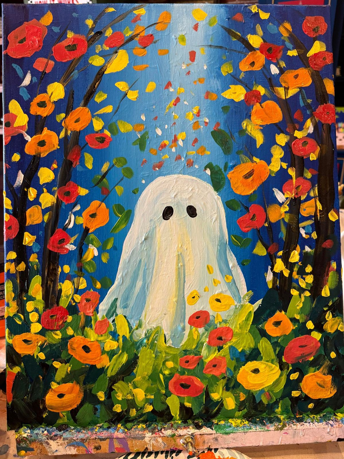 Flower Ghost Canvas Class