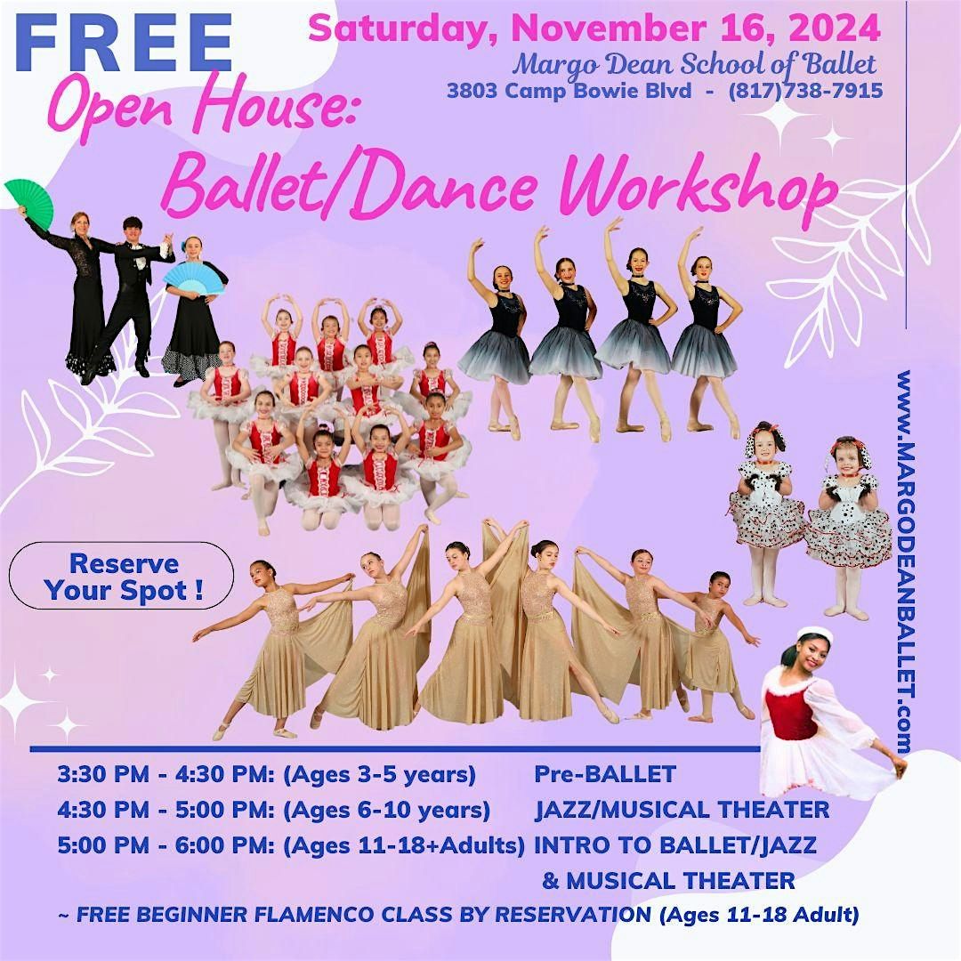 FREE Ballet\/Dance Workshop - Margo Dean School of Ballet(3-5 YRS)PRE-BALLET