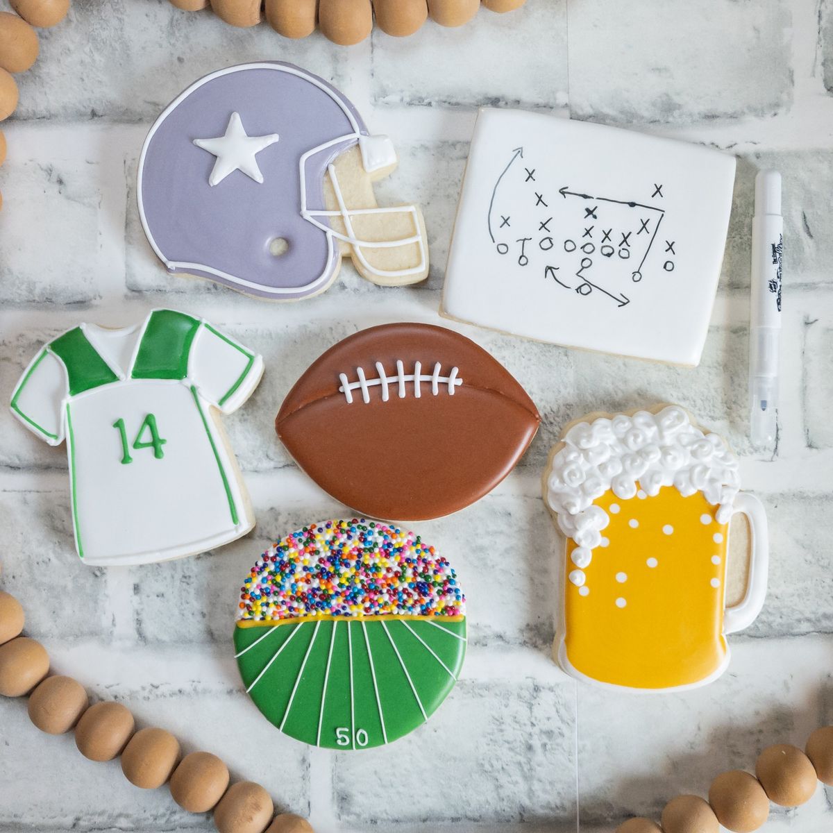 "Super" Football Cookie Decorating Party