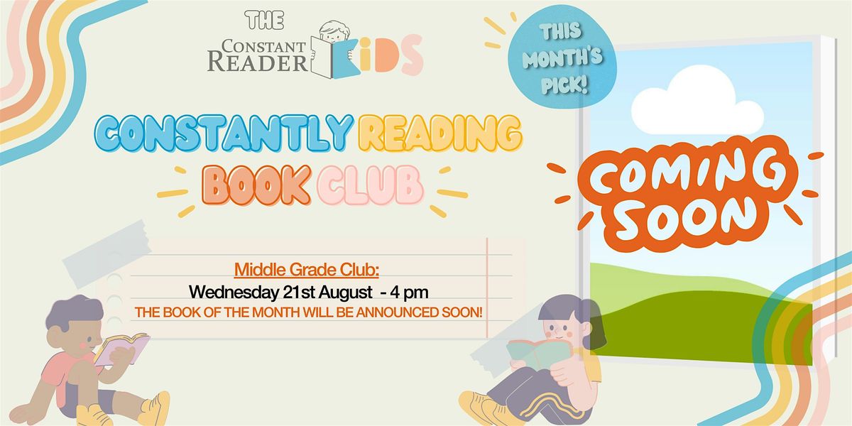 MIDDLE GRADE KIDS BOOK CLUB - AUGUST