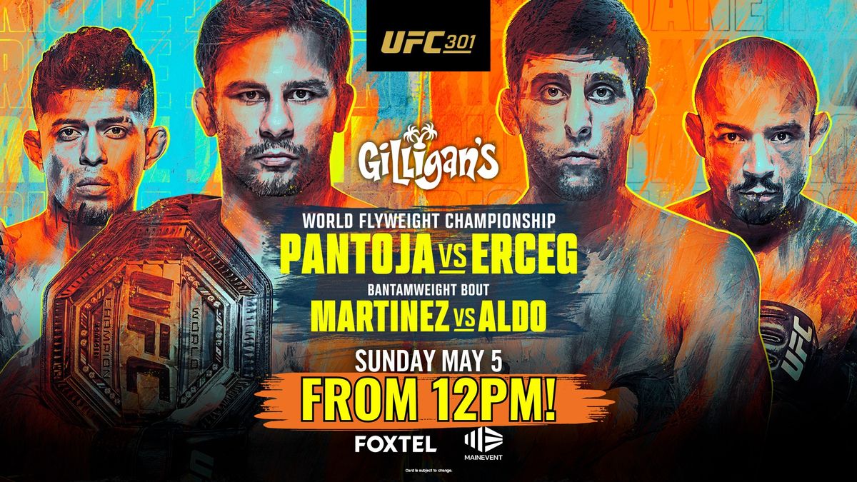 UFC 301 - PANTOJA vs ERCEG | MARTINEZ vs ALDO! 