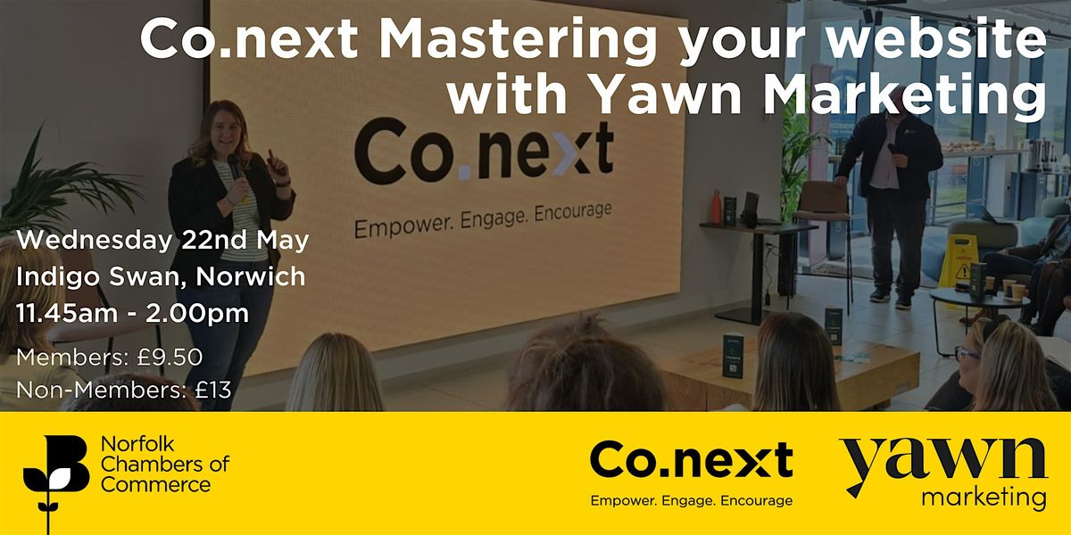 Co.next Mastering your website with Yawn Marketing