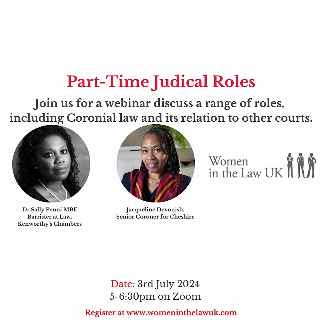 Part-Time Judicial Roles (inc Coronial Law)