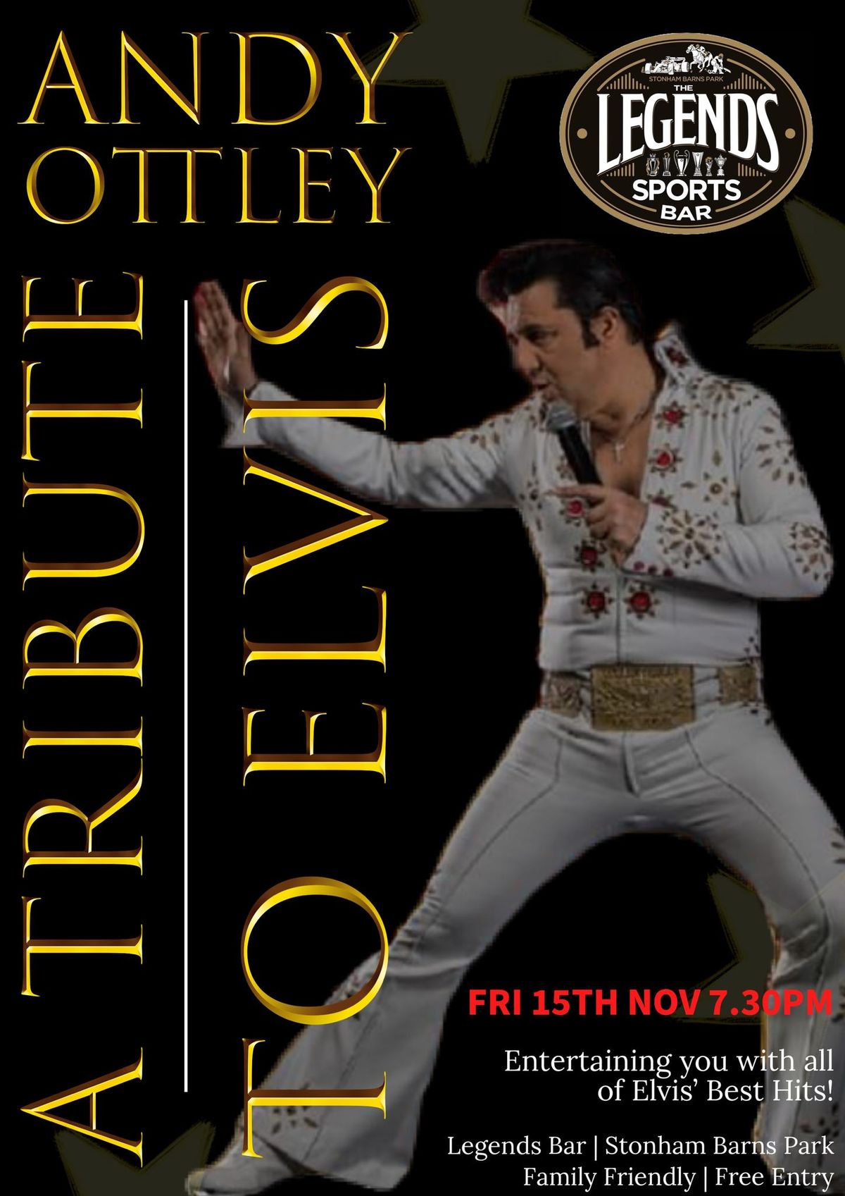 Andy Ottley is Elvis @ Legends Bar Stonham 