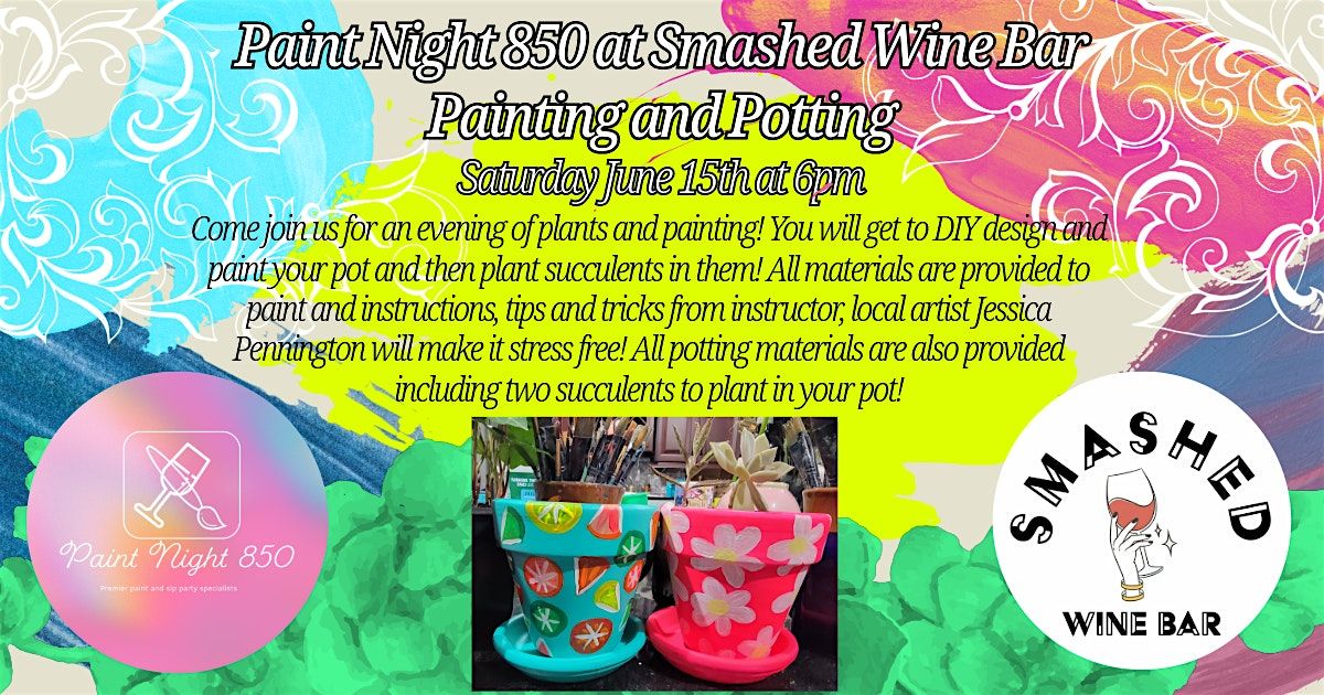 Paint Night 850 at Smashed Wine Bar Painting and Potting