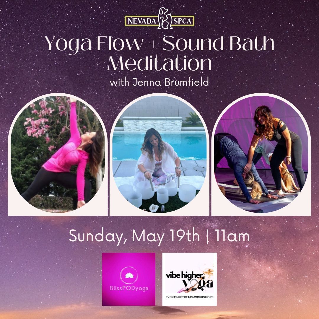 *RESCHEDULED DATE* Nevada SPCA presents Yoga Flow + Sound Bath Meditation Event with Jenna Brumfield