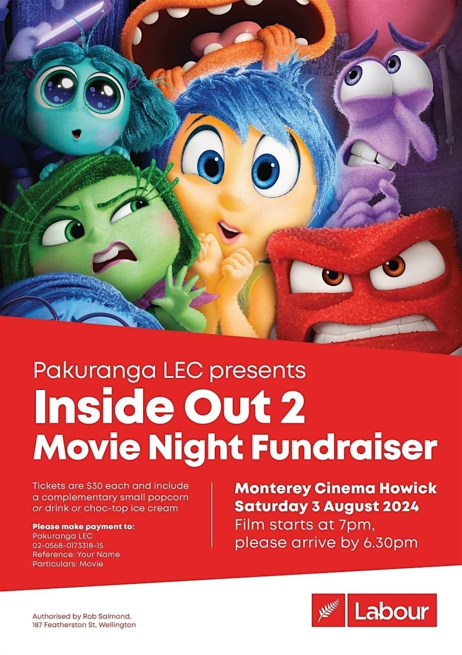 Inside Out 2 Movie Night Fundraiser