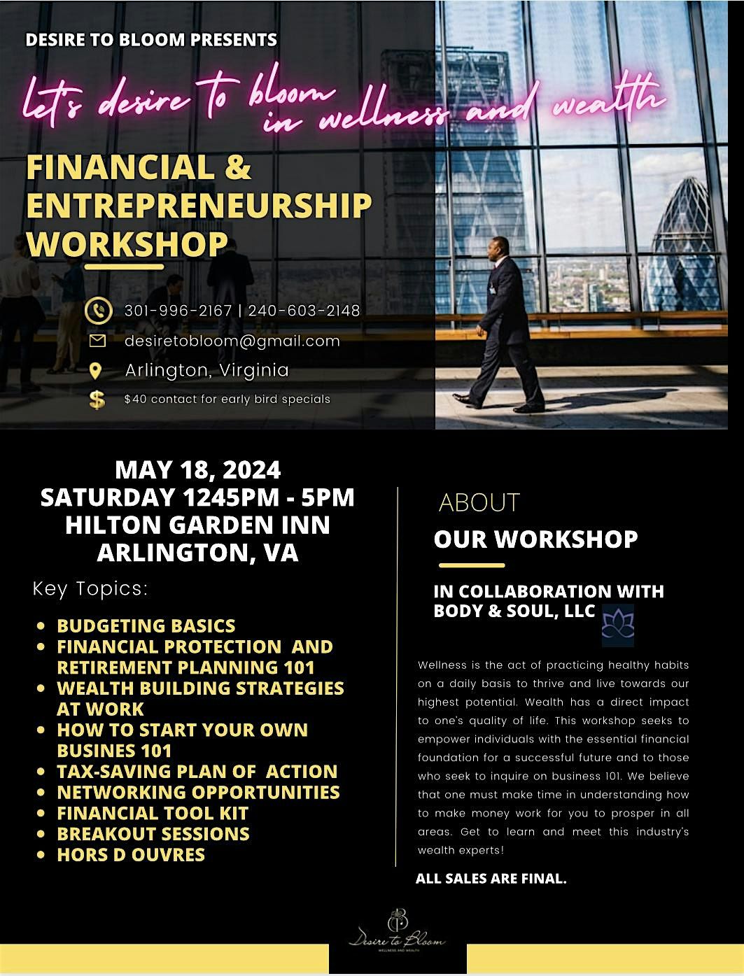 Financial and Entrepreneurship Workshop