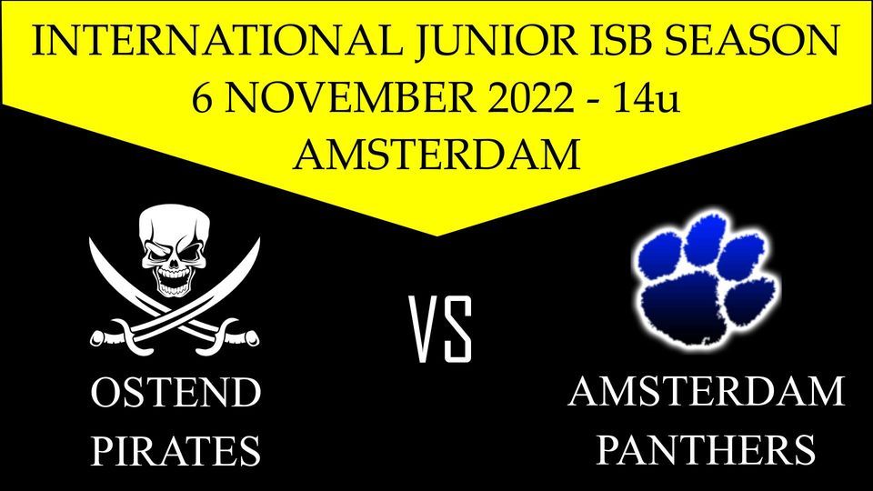 U19 juniors -  AWAY game - Ostend Pirates vs. Amsterdam Panthers
