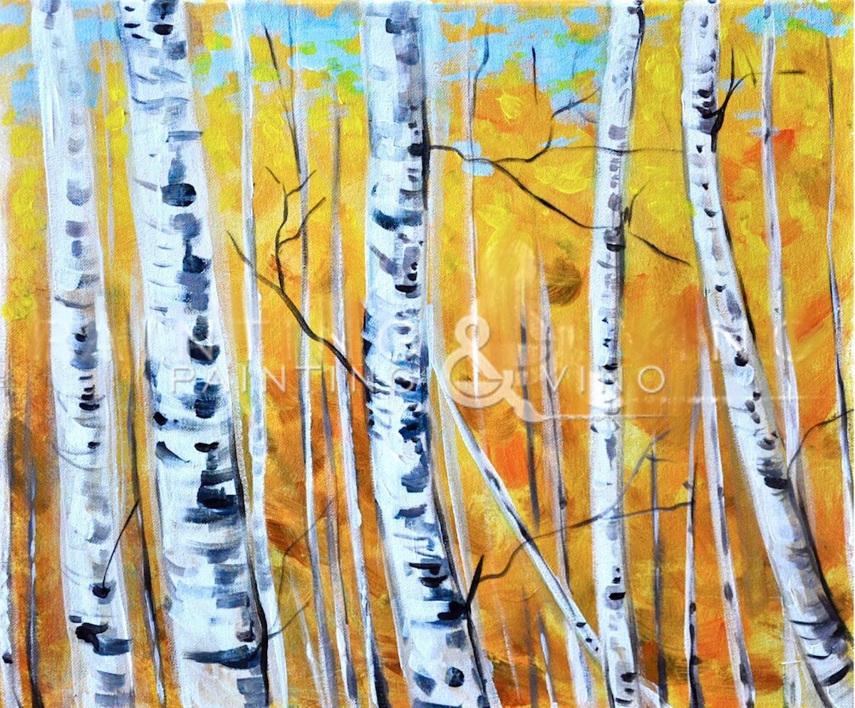 Mount Lemmon Aspen Trees Paint and Sip at Noble Hops Reid Park!