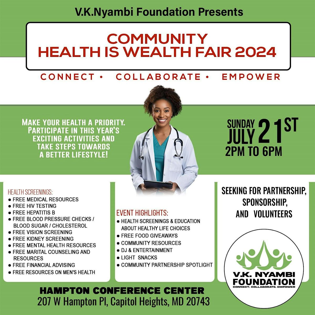 Free Community Health is Wealth Fair