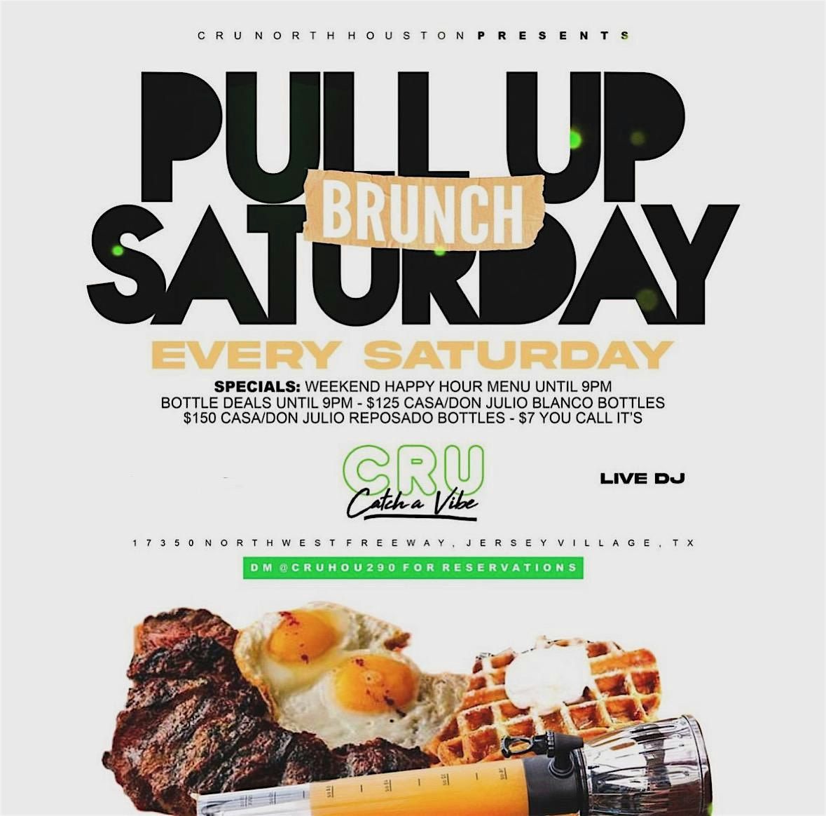 SATURDAY BRUNCH + DAY PARTY + SNL @CRU 290