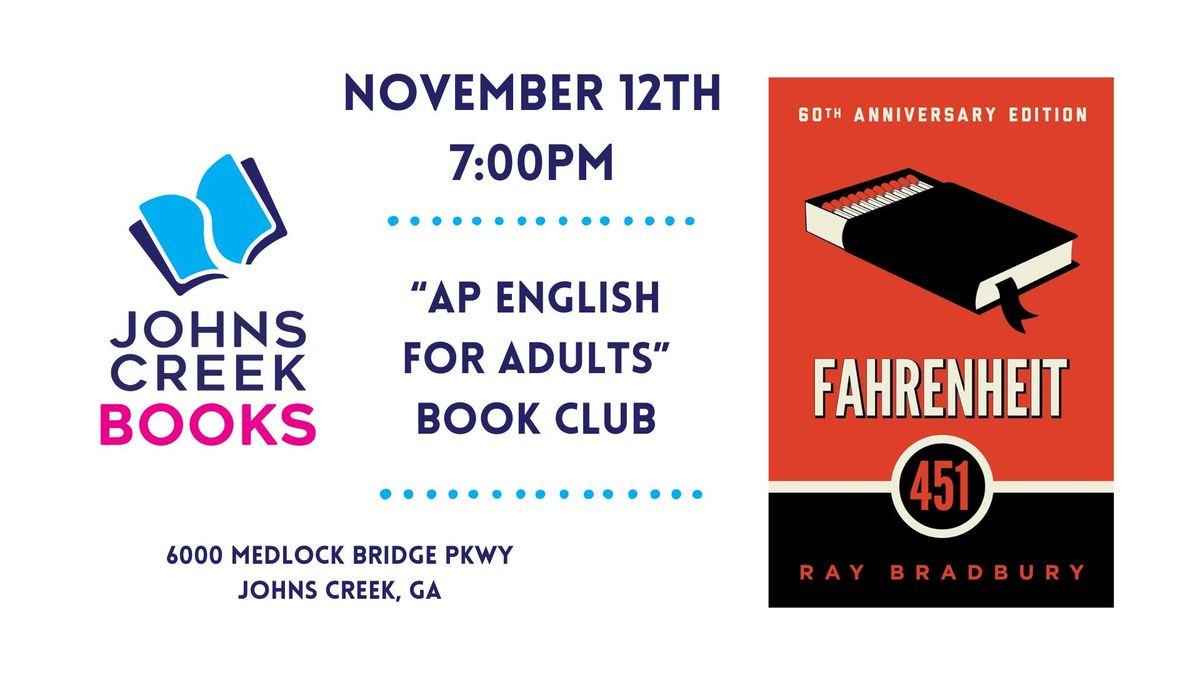 "AP English for Adults" November Book Club