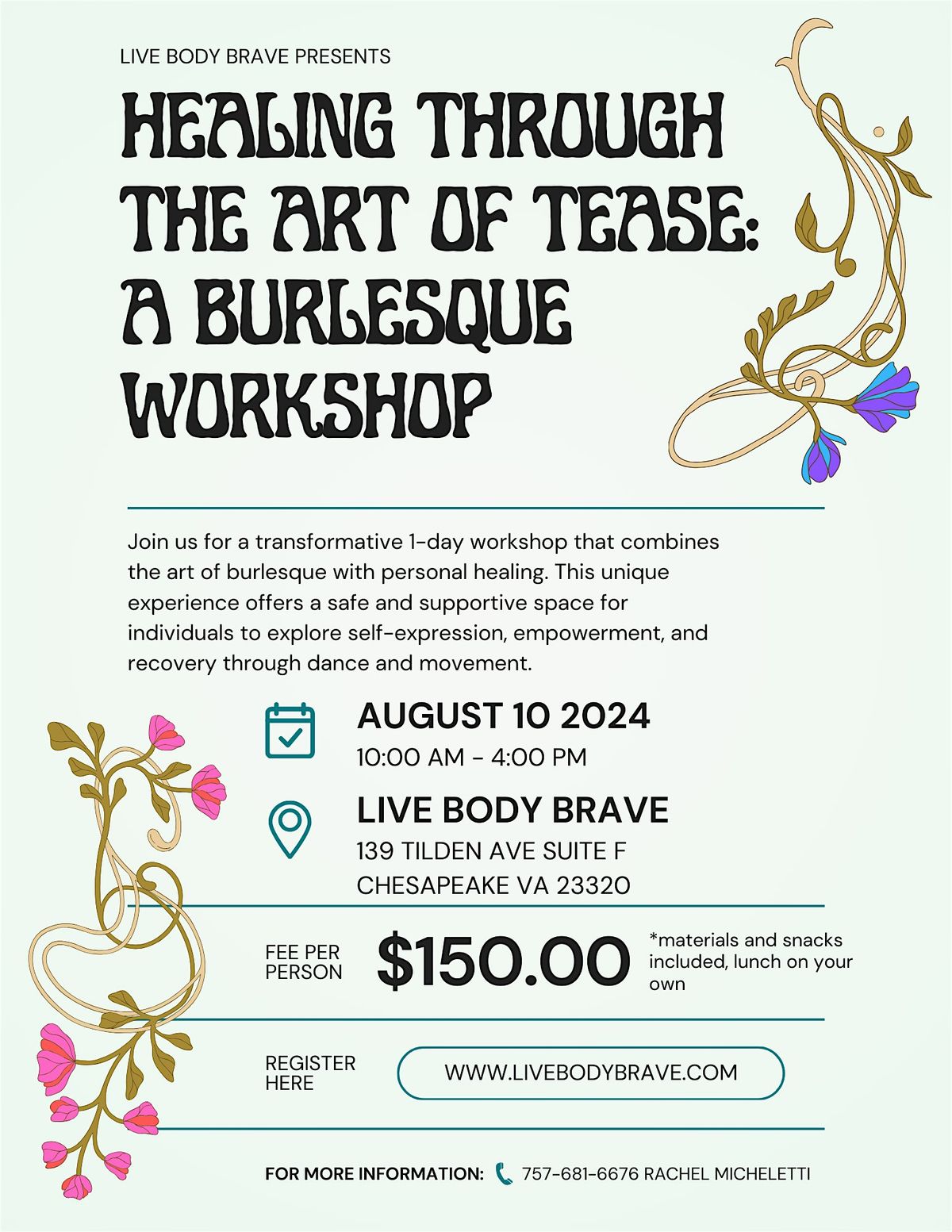 Healing Through the Art of Tease: A Burlesque Workshop