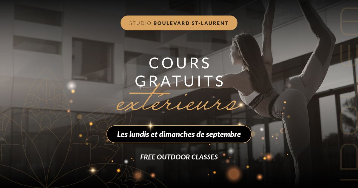 YOGA EXT\u00c9RIEUR GRATUIT - FREE OUTDOOR YOGA \ud83e\uddd8\u200d\u2640\ufe0f\ud83c\udf33 \/ PARTERRE DU QUARTIER DES SPECTACLES MTL