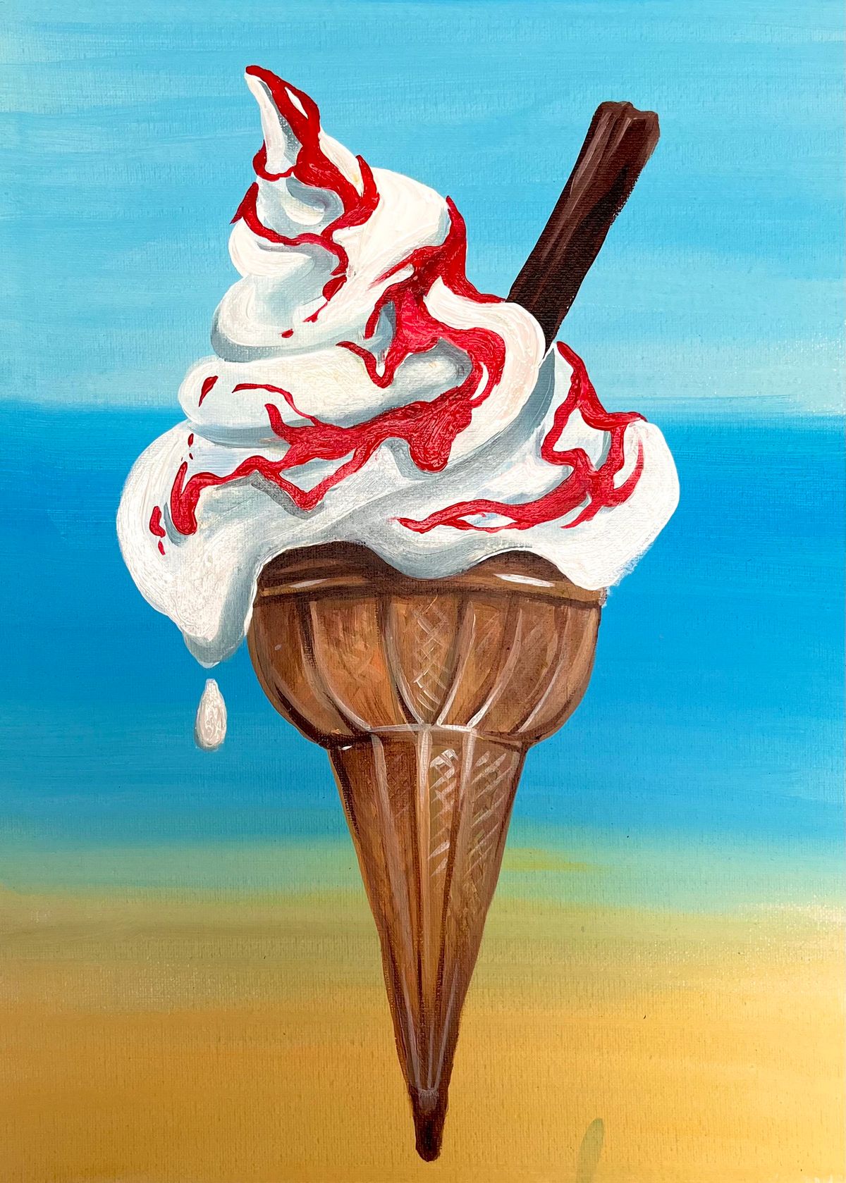 Join Brush Party in High Wycombe for a family event to paint 'Ice Cream' 