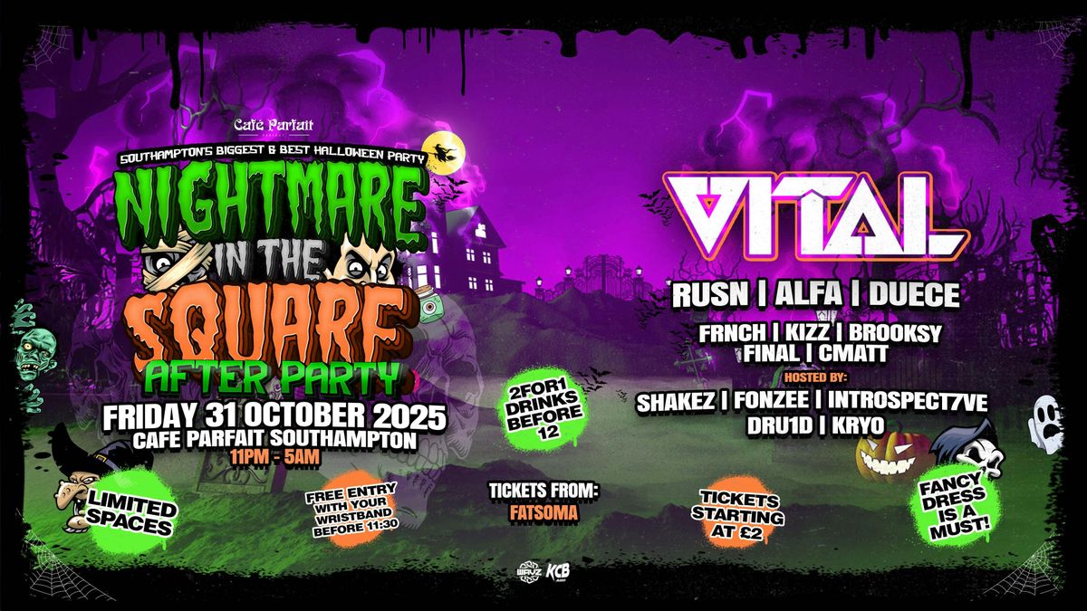 NIGHTMARE IN THE SQUARE AFTER PARTY | HALLOWEEN DRUM &amp; BASS | WAVZ x KCB