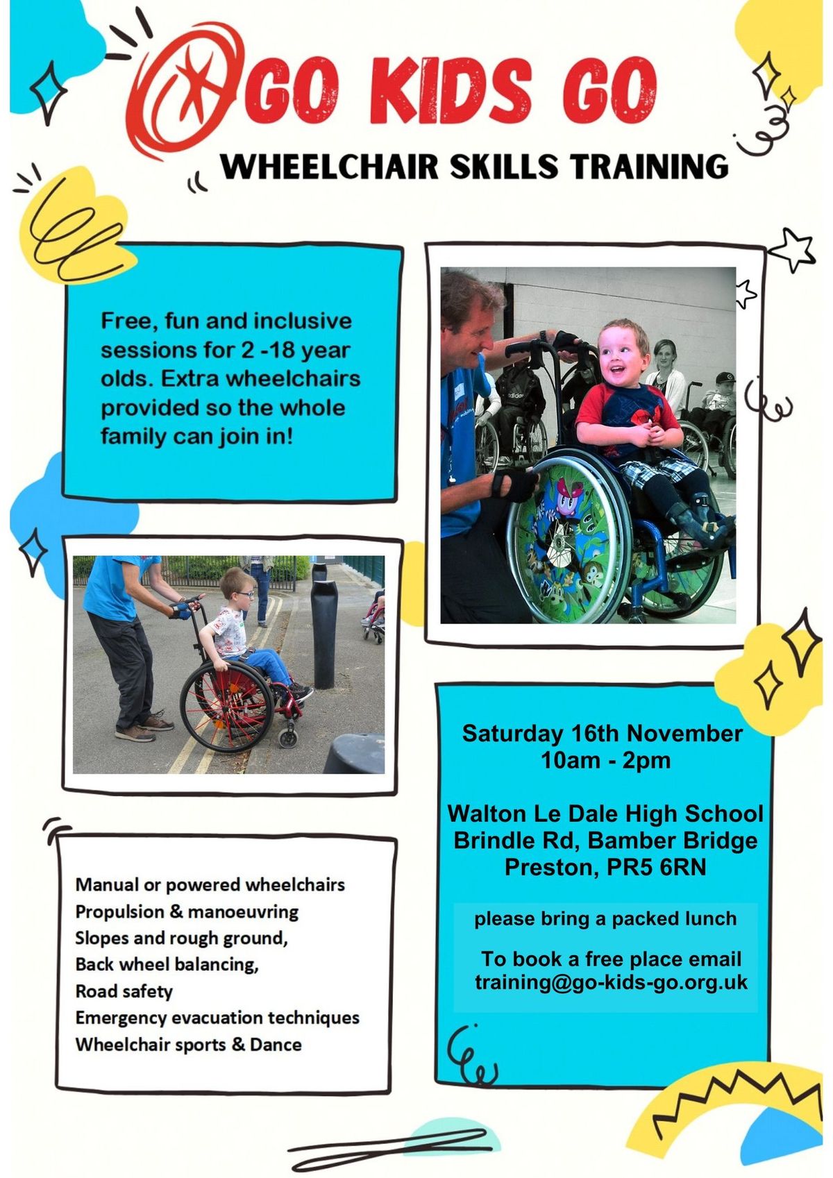 Preston Wheelchair training session