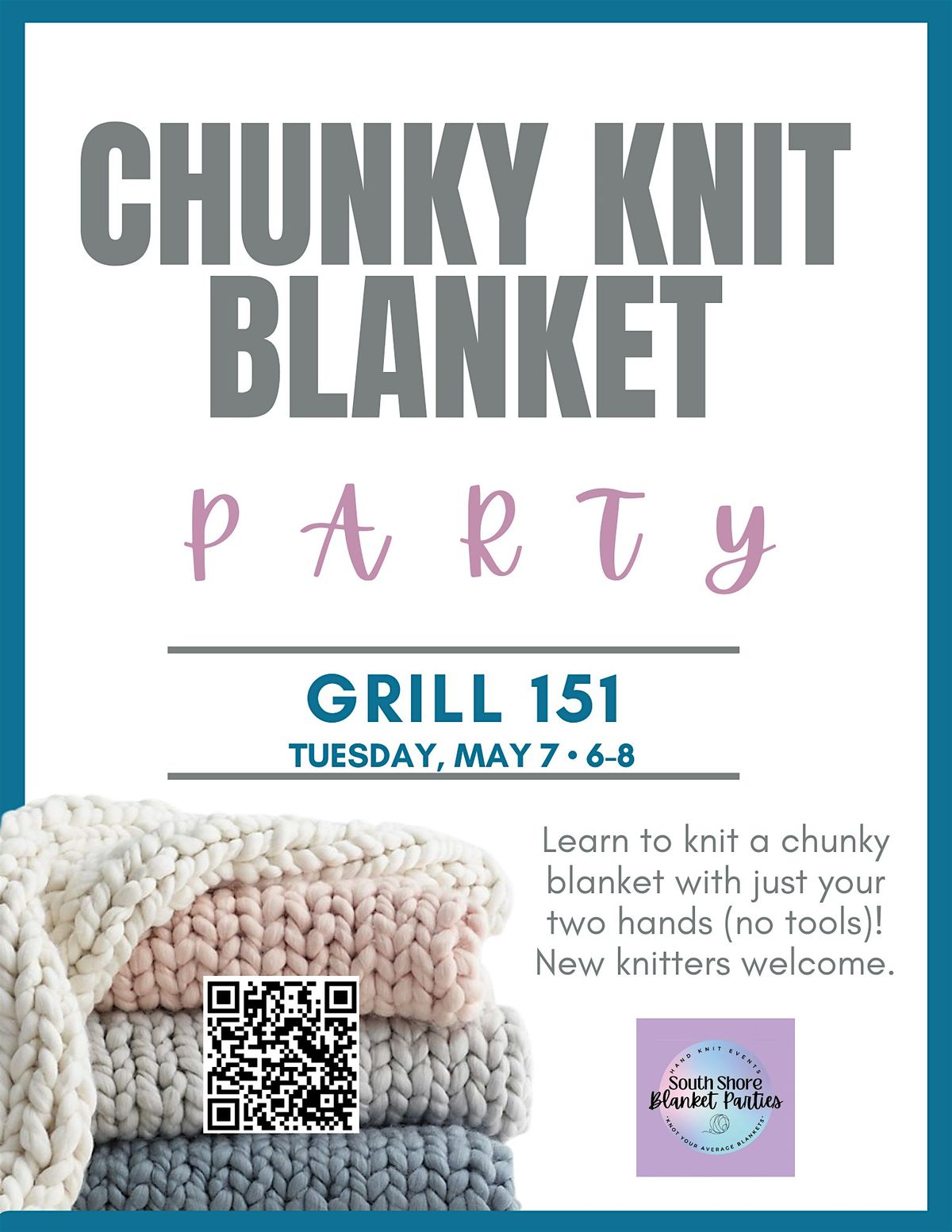 Chunky Knit Blanket Party - Grill 151 5\/7