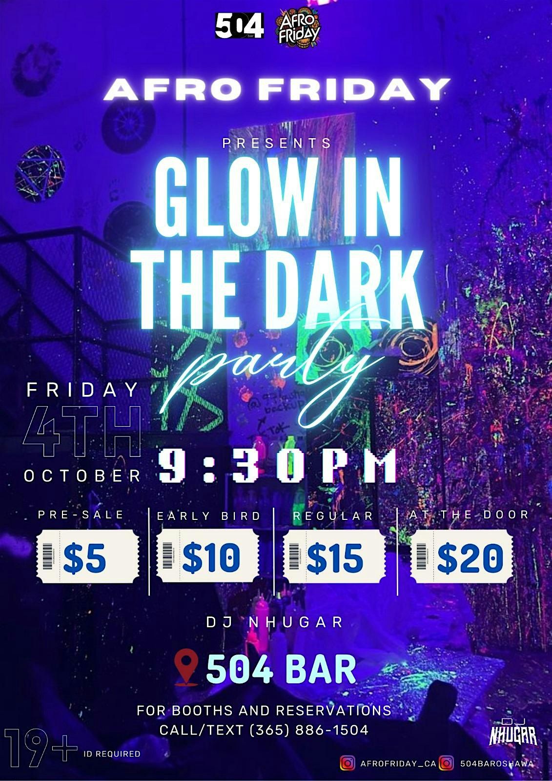 Afro Friday Glow in the Dark Party